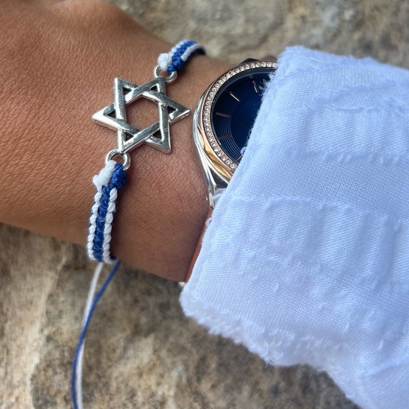 NEW🇮🇱✡️100% Handmade Jewish Star of David Israel Braided Adjustable bracelet - Picture 10 of 11